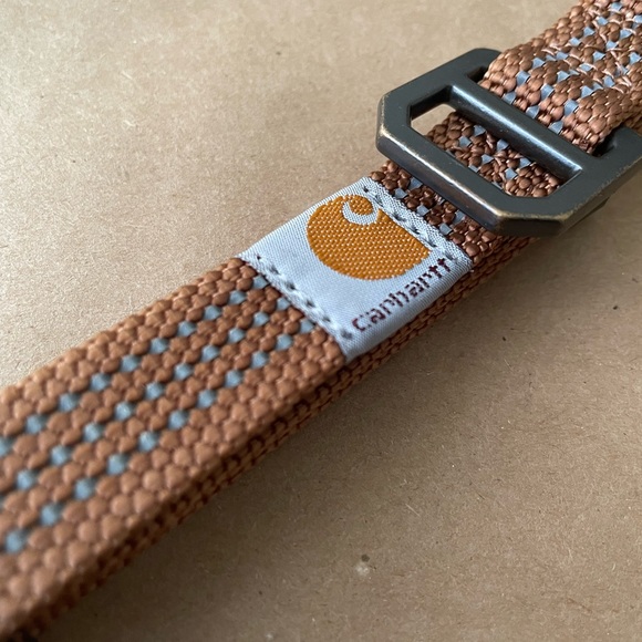 Carhartt Brown/Brushed Brass Dog Collar in Size Medium